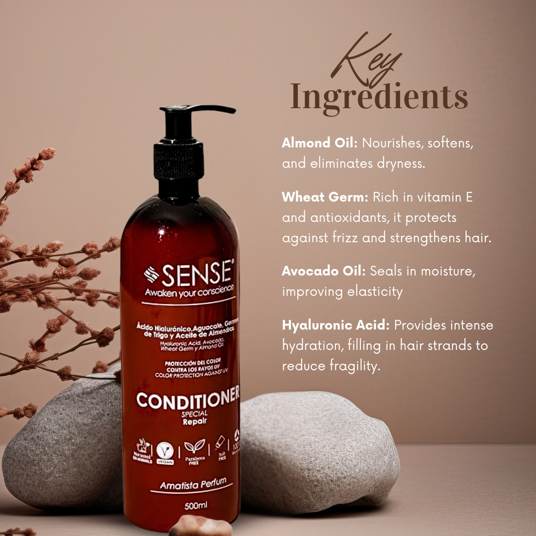 Amethyst & Garnet Repair Conditioner – Deep Hydration & Shine for Dry Hair (suscription)